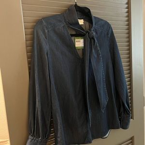 Kate Spade Denim Tie shirt